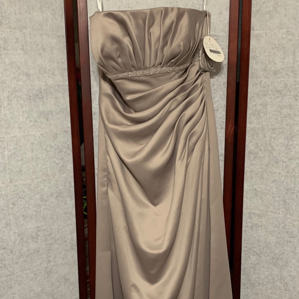 Alyce Design taupe prom dress